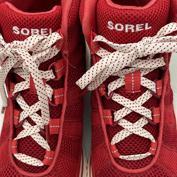 SOREL TIVOLI GO HIGH-TOP RED SNEAKERS WOMENS SIZE 8.5 - Picture 9 of 14